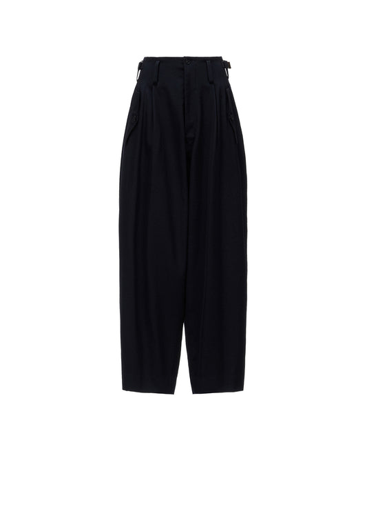 WOOL GABARDINE 2-TUCK WIDE PANTS