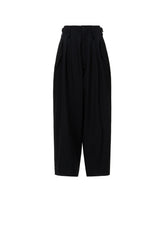 WOOL GABARDINE 2-TUCK WIDE PANTS