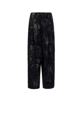 DENIM JACQUARD SIDE OPEN PANTS