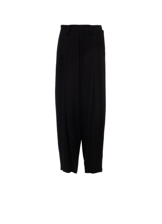 VISCOSE/TRIACETATE BLEND FRONT TUCK SIDE OPEN PANTS