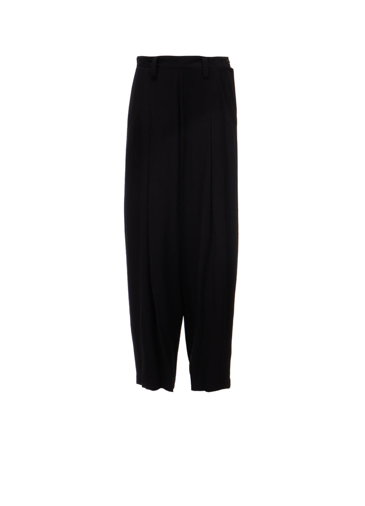 VISCOSE/TRIACETATE BLEND FRONT TUCK SIDE OPEN PANTS