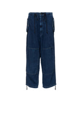 8OZ DENIM CHEMICAL WASH 4 POCKET STRING PANTS