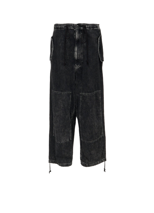 8OZ DENIM CHEMICAL WASH 4 POCKET STRING PANTS