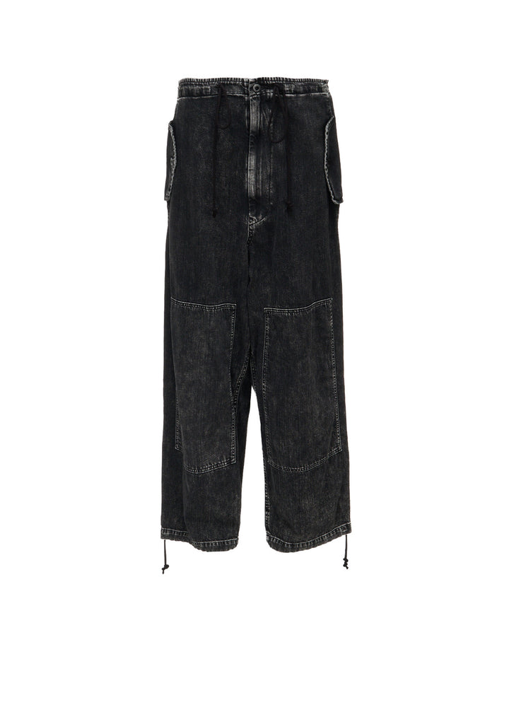 8OZ DENIM CHEMICAL WASH 4 POCKET STRING PANTS