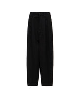 COTTON TWILL 2-TUCK WIDE PANTS