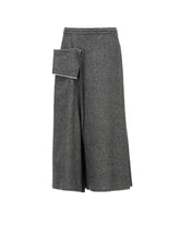 TWILL FLANNEL DRAPE FLARE PANTS