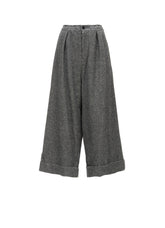 TWILL FLANNEL FRONT CUFFED PANTS
