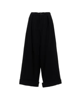 TWILL FLANNEL FRONT CUFFED PANTS