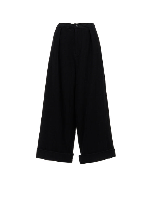 TWILL FLANNEL FRONT CUFFED PANTS