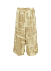 WOOL BLEND HERRINGBONE FRONT CUFFED PANTS