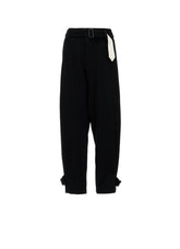 TWILL FLANNEL BELTED PANTS