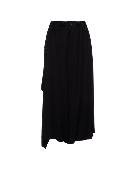 VISCOSE/TRIACETATE BLEND DETACHED PANEL PANTS