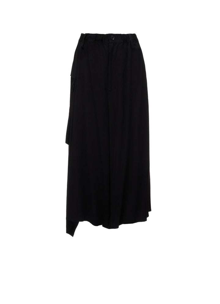 VISCOSE/TRIACETATE BLEND DETACHED PANEL PANTS