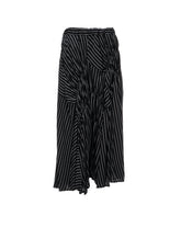 CUPRA STRIPE GATHERED PANTS