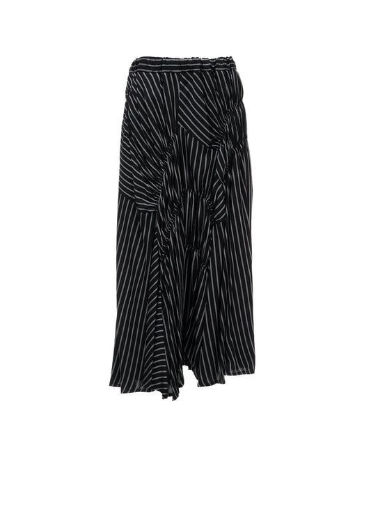 CUPRA STRIPE GATHERED PANTS