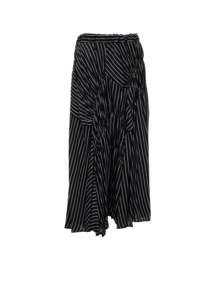 CUPRA STRIPE GATHERED PANTS