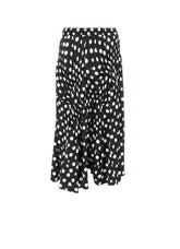DOT FLOWER PRINT GATHERED PANTS