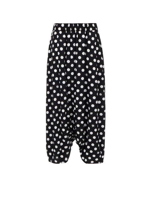 DOT FLOWER PRINT BALLOON PANTS