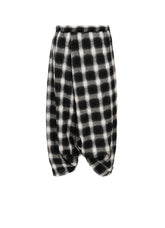 PLAID JACQUARD TUCK PANTS