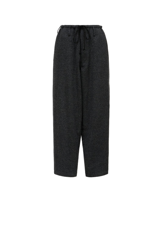Y'S STITCH WOOL BLEND STRING PANTS