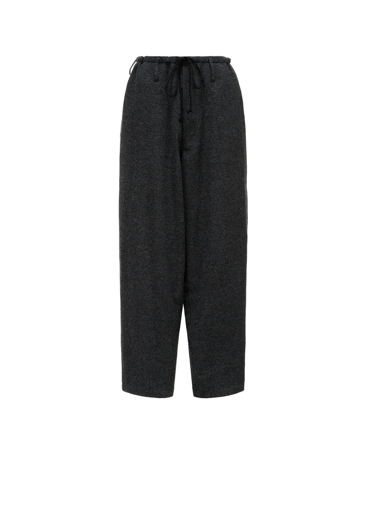 Y'S STITCH WOOL BLEND STRING PANTS