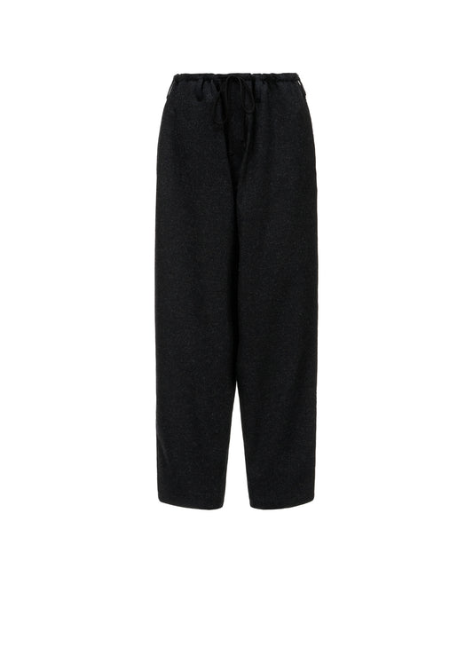Y'S STITCH WOOL BLEND STRING PANTS