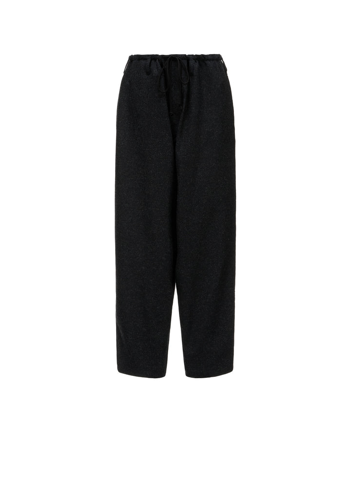 Y'S STITCH WOOL BLEND STRING PANTS
