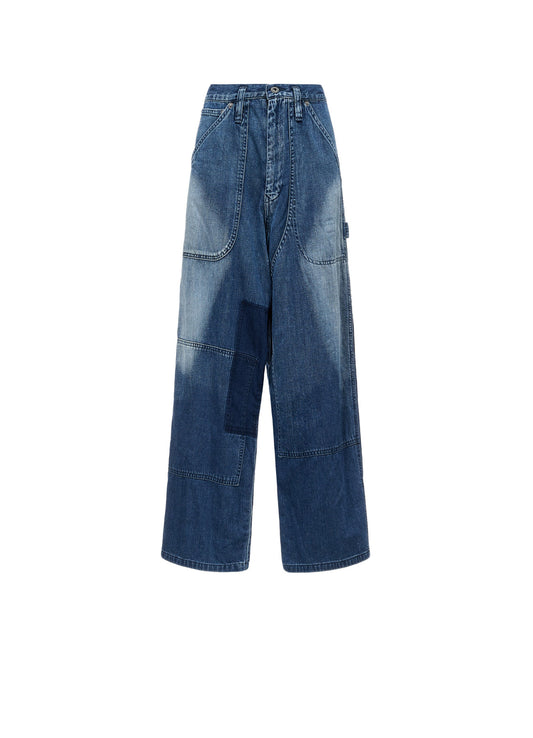SPOTTED DENIM WORK PANTS