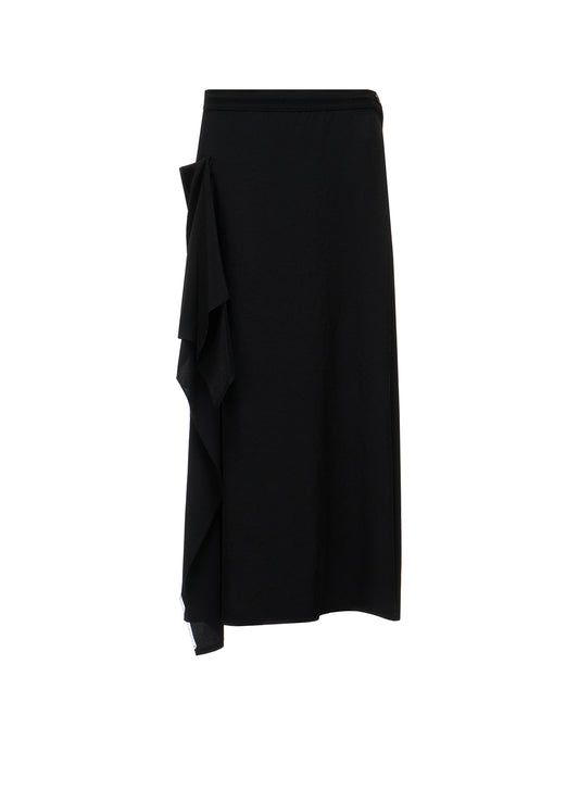 TA/PE CREPE DE CHINE RIGHT DRAPE SKIRT