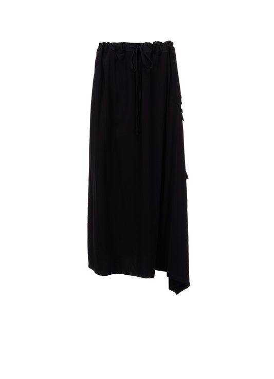 VISCOSE/TRIACETATE BLEND DETACHED PANEL SKIRT
