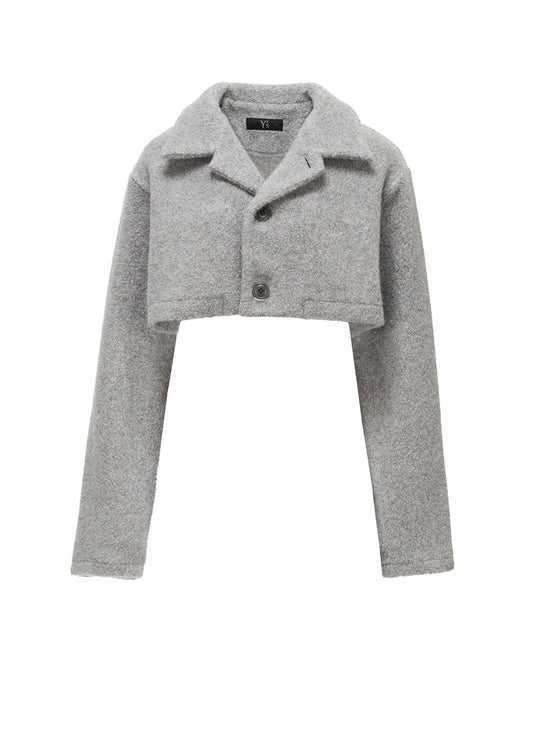 WOOL BLEND PILE SHORT JACKET