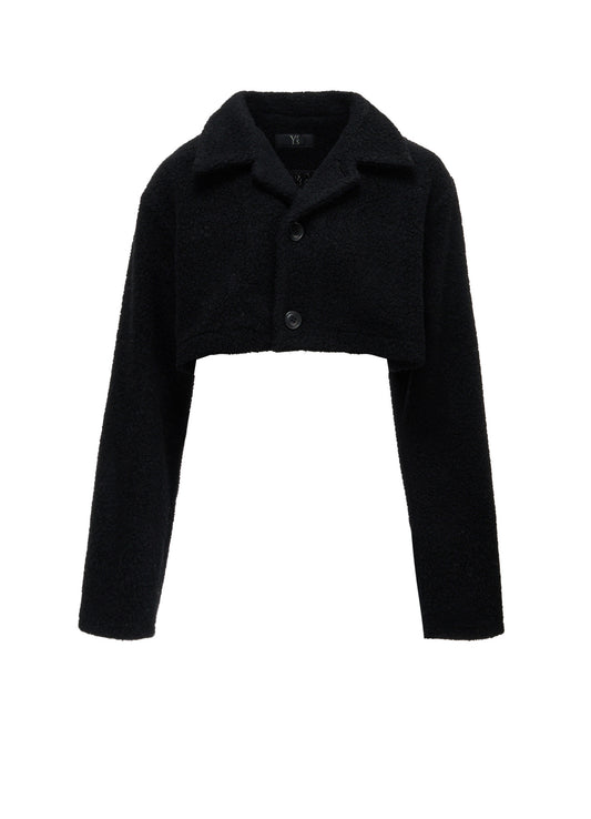 WOOL BLEND PILE SHORT JACKET