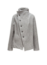 WOOL BLEND PILE 5-BUTTON JACKET