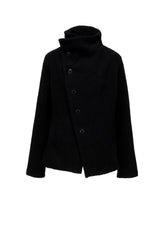 WOOL BLEND PILE 5-BUTTON JACKET