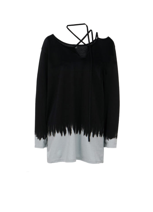 DISCHARGE DYED LONG SLEEVE T-SHIRT