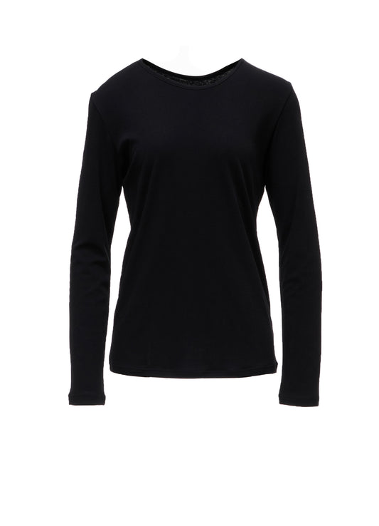 COTTON INTERLOCK LONG SLEEVE T-SHIRT
