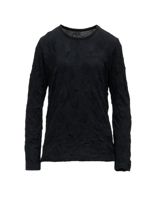 RANDOM DOT JACQUARD LONG SLEEVE T-SHIRT
