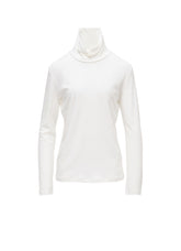 COTTON INTERLOCK HIGH NECK LONG SLEEVE T-SHIRT