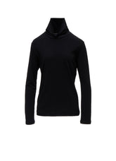 COTTON INTERLOCK HIGH NECK LONG SLEEVE T-SHIRT