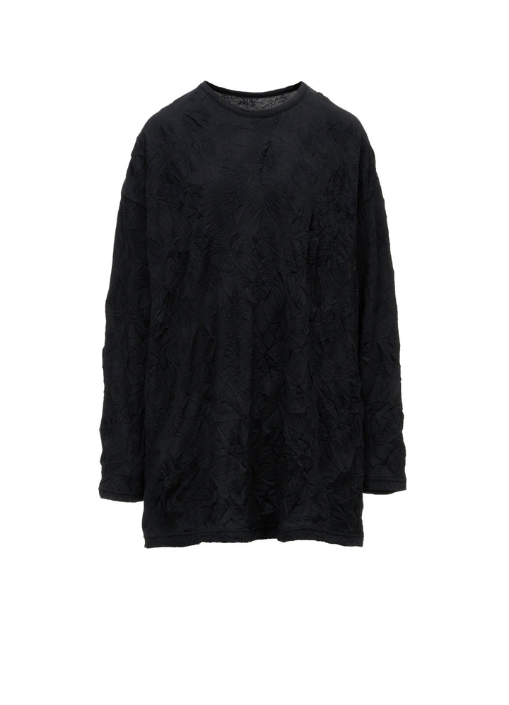 RANDOM DOT JACQUARD BIG LONG SLEEVE T-SHIRT