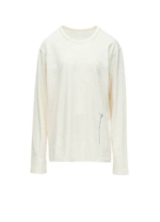 COTTON JERSEY Y'S STITCH BIG LONG SLEEVE T-SHIRT