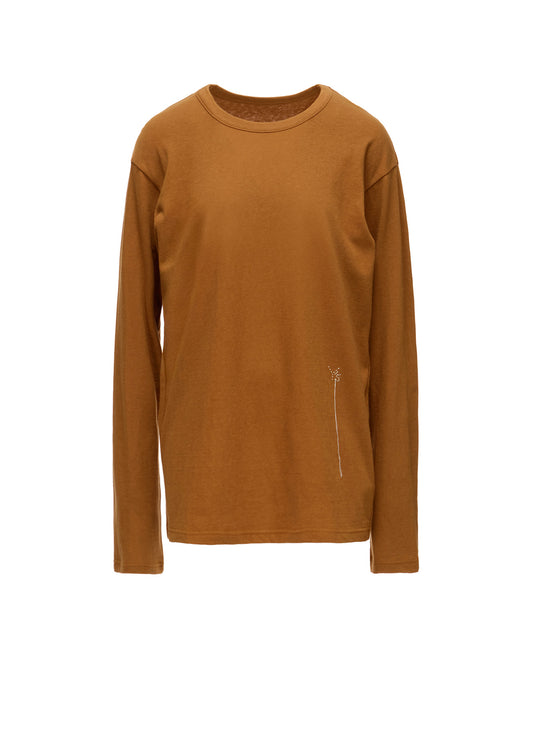 COTTON JERSEY Y'S STITCH BIG LONG SLEEVE T-SHIRT