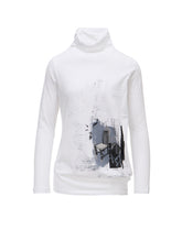 ATELIER PIGMENT PRINTED BOTTLE NECK T-SHIRT