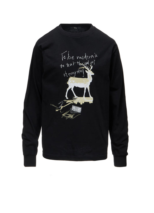 6.5 OZ JERSEY DEER PRINT T-SHIRT