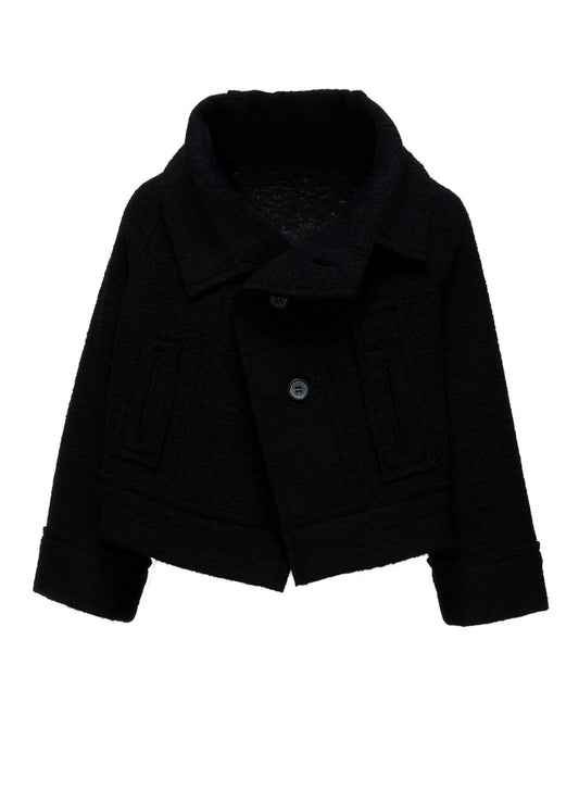 WOOL BLEND BOUCLÉ 3-BUTTON JACKET