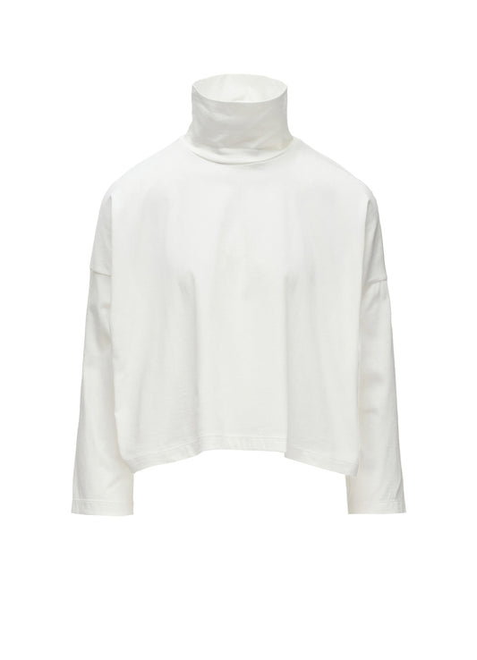 SUVIN JERSEY SHORT HIGH NECK T-SHIRT