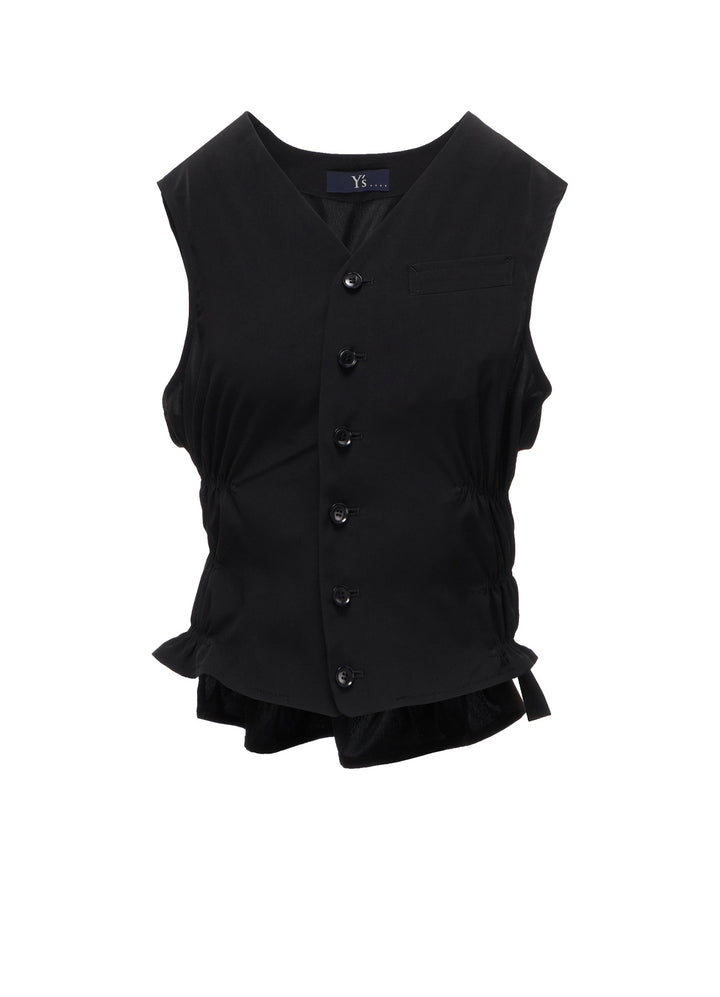 TA/PE SUPER VIYON TUSSER GATHERED VEST
