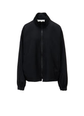 WOOL GABARDINE STAND COLLAR JACKET