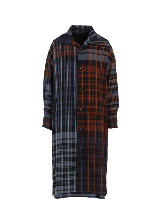 WOOL BLEND PLAID DRESS