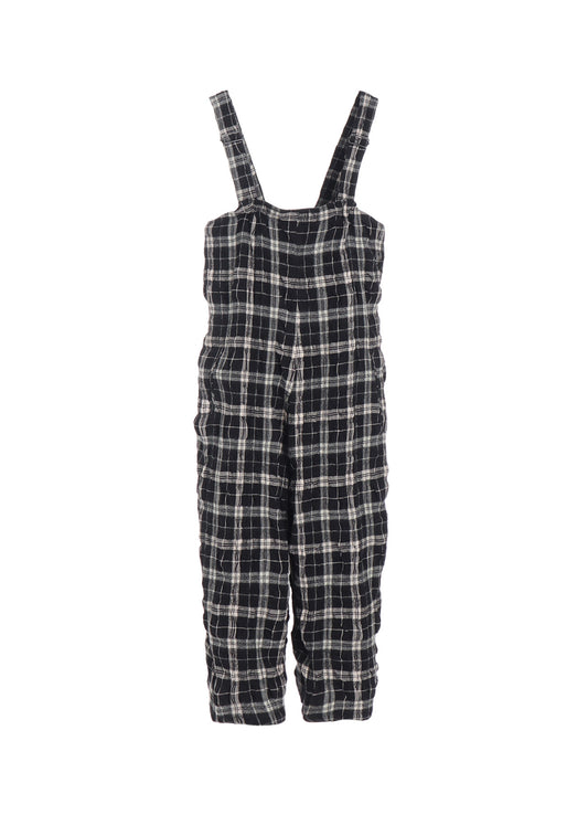 MILLED WOOL COTTON PLAID DRESS